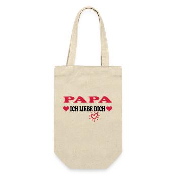 PAPA Ich liebe dich - Sac à bouteille - nature - Devant