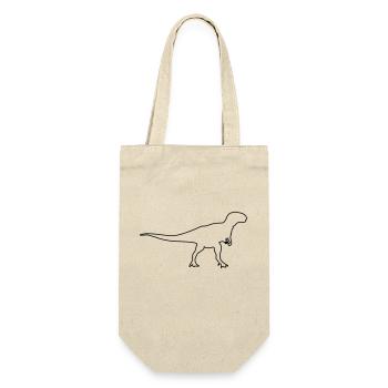 dinosaurier - Geschenkbeutel für Flaschen - Natur - Vorne