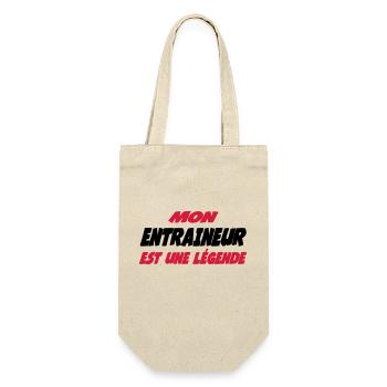 My COACH ist eine Legende - Geschenkbeutel für Flaschen - Natur - Vorne