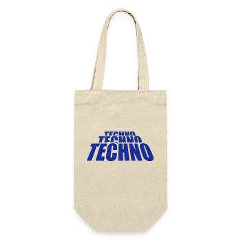 Techno Love Citation Dire Musique Fête Célébrer Logo - Sac à bouteille - nature - Devant