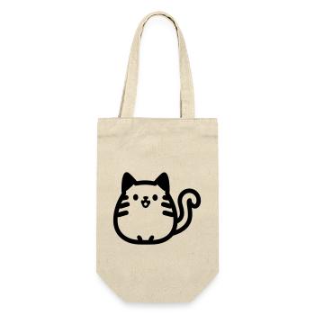 Katze - Geschenkbeutel für Flaschen - Natur - Vorne