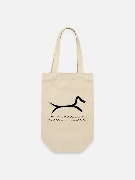Dachshund with morse code - Gift Bag for Bottles - nature