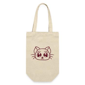 chat mignon a l’air heureux souriant chaton amusant - Sac à bouteille - nature - Devant