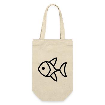 Fisch - Geschenkbeutel für Flaschen - Natur - Vorne
