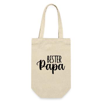 Papa Papa Père Fille Fils Fête des Pères Chemise Homme - Sac à bouteille - nature - Devant