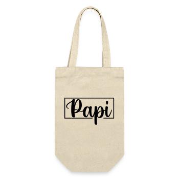 Papa Papa Père Fille Fils Fête des Pères Chemise Homme - Sac à bouteille - nature - Devant