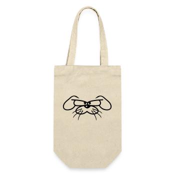 Dog, rabbit, animal, looking, angry, angry, serious, aggressive - Gift Bag for Bottles - nature - Front