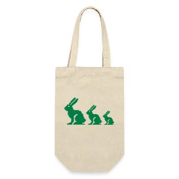 Bunny Pixel 3 - Gift Bag for Bottles - nature - Front