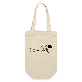 hole wall laugh mouth on food drink bow down - Gift Bag for Bottles - nature - Front