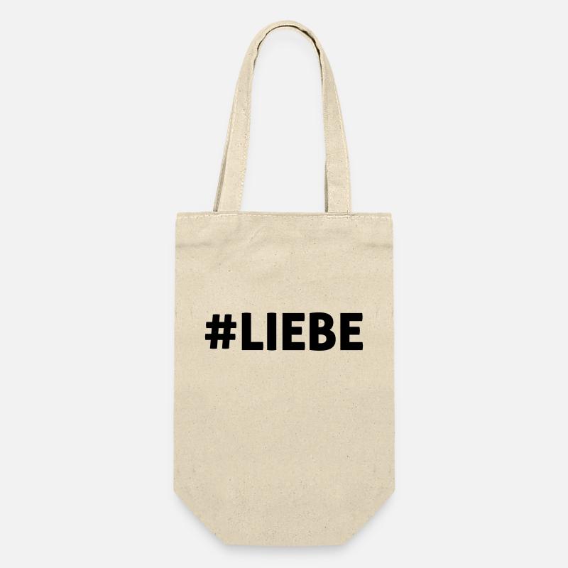 #LIEBE - Geschenkbeutel für Flaschen - Natur