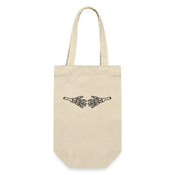 Skeleton Halloween Shake Hands - Gift Bag for Bottles - nature - Front