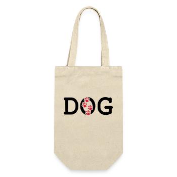 Dog - Geschenkbeutel für Flaschen - Natur - Vorne