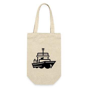 Boot - Geschenkbeutel für Flaschen - Natur - Vorne