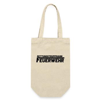 rettungstruppmann freiwillige feuerwehr - Geschenkbeutel für Flaschen - Natur - Vorne