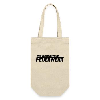 Wassertruppmann Freiwillige Feuerwehr - Geschenkbeutel für Flaschen - Natur - Vorne