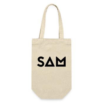 Vorname Samuel - Geschenkbeutel für Flaschen - Natur - Vorne