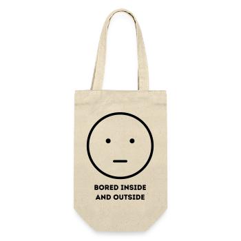 Bored inside and outside FACE - Geschenkbeutel für Flaschen - Natur - Vorne
