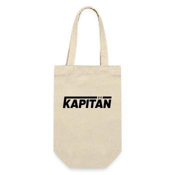 Captain my Captain Kapitän Design - Geschenkbeutel für Flaschen - Natur - Vorne