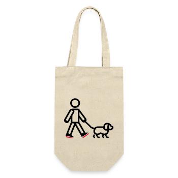 Dog walking dog - Gift Bag for Bottles - nature - Front