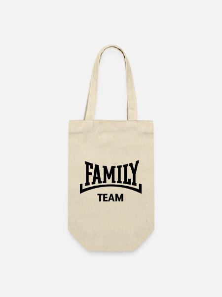 Équipe familiale (Famille / Concave / Noir) - Sac à bouteille - nature