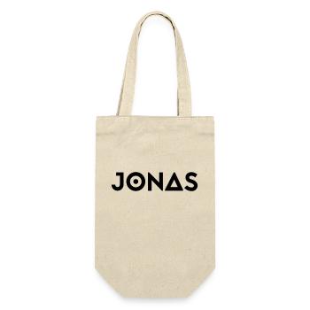 Vorname Jonas - Geschenkbeutel für Flaschen - Natur - Vorne