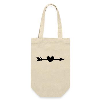 heart arrow arrow direction - Gift Bag for Bottles - nature - Front
