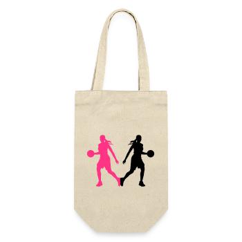 Basketball Player Silhouette Basketball Player Fra - Gift Bag for Bottles - nature - Front