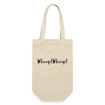 Whoop! Whoop! Text als Logo einfach - Geschenkbeutel für Flaschen - Natur - Vorne