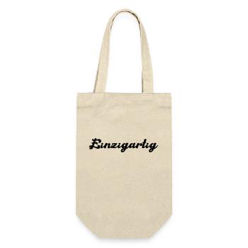 einzigartig - Geschenkbeutel für Flaschen - Natur - Vorne