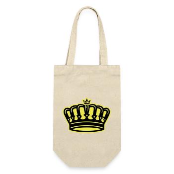 Krone Symbol King - Geschenkbeutel für Flaschen - Natur - Vorne