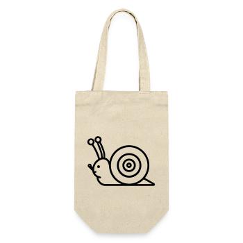 Schnecke - Geschenkbeutel für Flaschen - Natur - Vorne