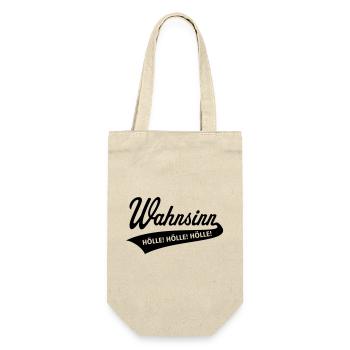 Wahnsinn – Hölle! Hölle! Hölle! (Black) - Geschenkbeutel für Flaschen - Natur - Vorne