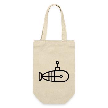 U-Boot-Boot - Geschenkbeutel für Flaschen - Natur - Vorne