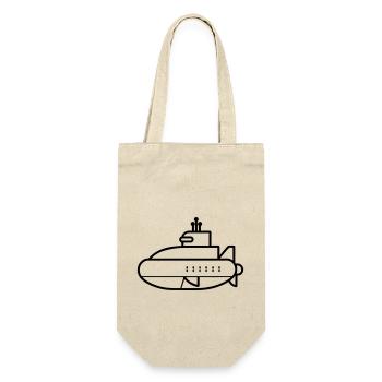U-Boot-Boot - Geschenkbeutel für Flaschen - Natur - Vorne