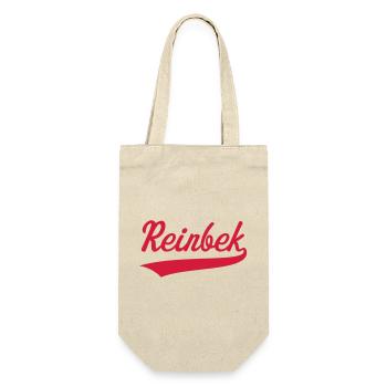 Reinbek (Stadt / Schriftzug) - Geschenkbeutel für Flaschen - Natur - Vorne