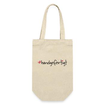 #handgefertigt - Geschenkbeutel für Flaschen - Natur - Vorne