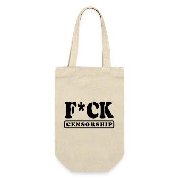 F*CK CENSORSHIP - Gift Bag for Bottles - nature - Front