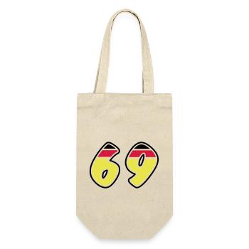 69 Symbole numérique Allemagne - Sac à bouteille - nature - Devant