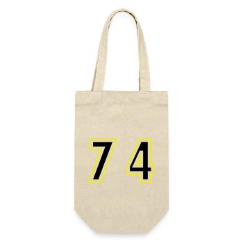 74 Number College - Gift Bag for Bottles - nature - Front