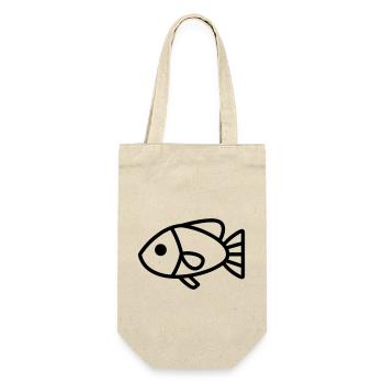 Fisch - Geschenkbeutel für Flaschen - Natur - Vorne