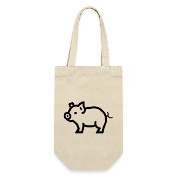 cochon - Sac à bouteille - nature - Devant