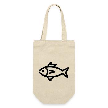 Fisch - Geschenkbeutel für Flaschen - Natur - Vorne
