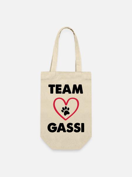 team gassi - Geschenkbeutel für Flaschen - Natur