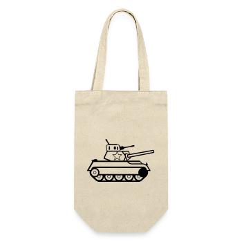 Panzer - Geschenkbeutel für Flaschen - Natur - Vorne