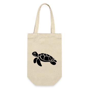 Schildkröte - Geschenkbeutel für Flaschen - Natur - Vorne