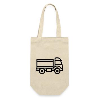 Lkw - Geschenkbeutel für Flaschen - Natur - Vorne