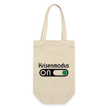 Krisenmodus On (Pos) - Geschenkbeutel für Flaschen - Natur - Vorne