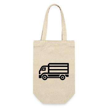 Lkw - Geschenkbeutel für Flaschen - Natur - Vorne