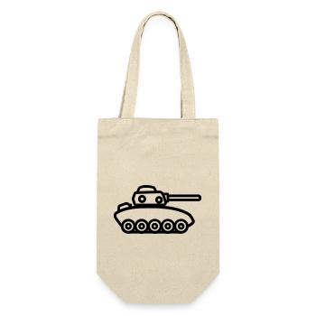 Panzer - Geschenkbeutel für Flaschen - Natur - Vorne