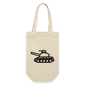Panzer - Geschenkbeutel für Flaschen - Natur - Vorne